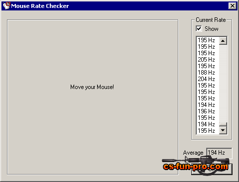 Mouse Rate Checker 1.1b